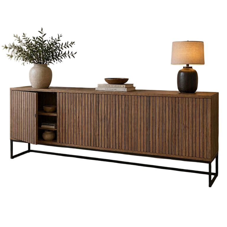 Timo Sideboard - 4 Door - Extra Large - with Slatted Front - Oiled Oak - Variation Available